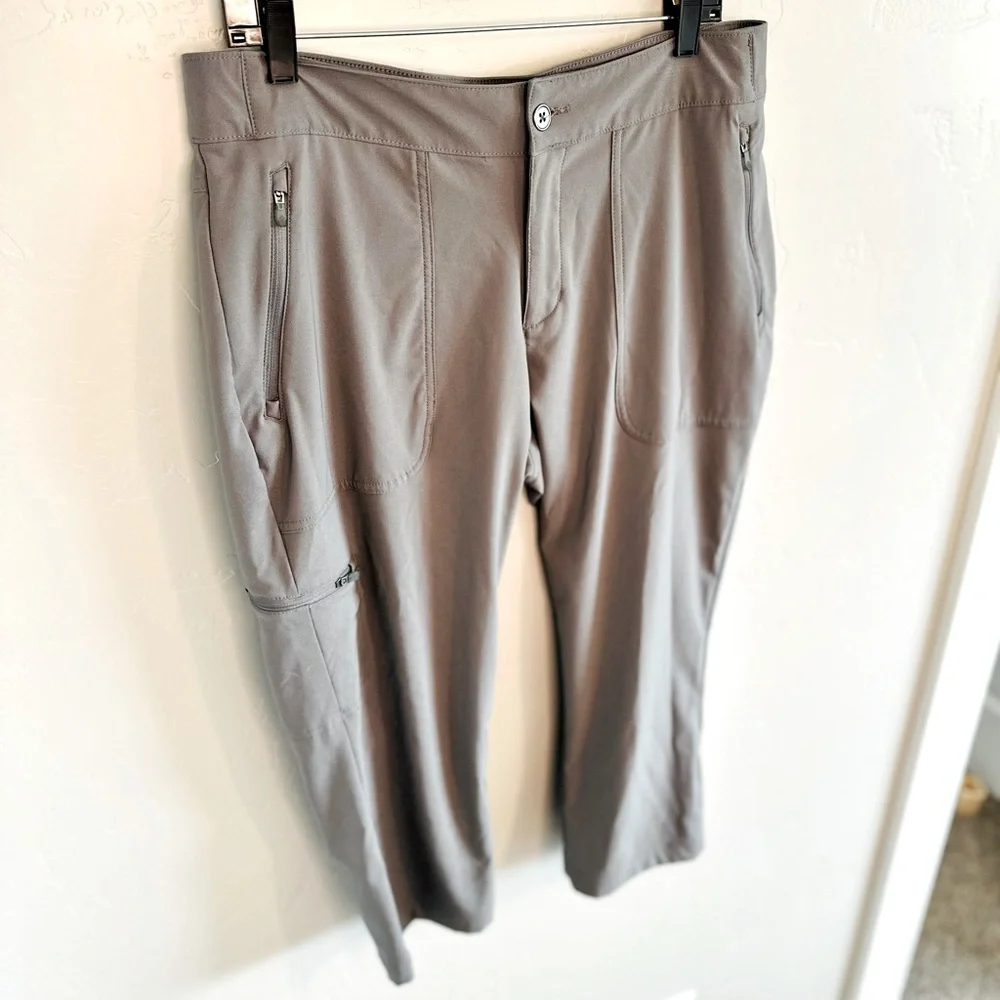 Columbia Omni Pants Outdoor Lightweight Cropped Performance Wear Gray SZ 14 - Picture 7 of 16